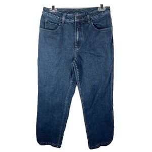 Duluth Trading Co. Womens sz 6x27 Wide Leg Straight Jeans Stretch Relaxed-1352